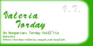 valeria torday business card